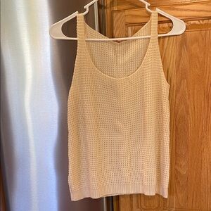 SHEIN Cream Knit Tank Top
